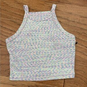 American Eagle Outfitters pink pastel colors Fitted Crop Tank Top